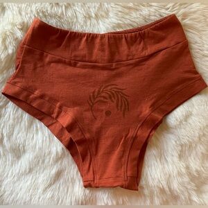 Yukimi Designs Sun and Leaf Bamboo Underwear in Rust size S/M